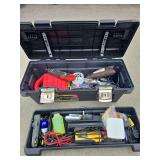 Stanley tool box with tools