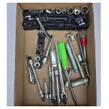 Flat of sockets and adapters