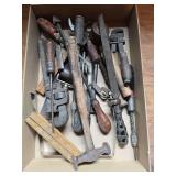 Flat of antique tools