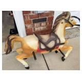 Vintage plastic horse. Missing some parts but horse appears to be in good shape