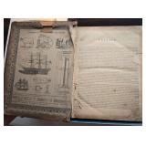 Antique Webster Dictionary and Virginia Gazette ephemera