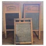 3 small wash boards
