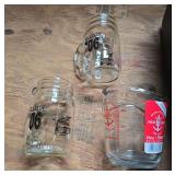 Plastic tub of vases and mugs