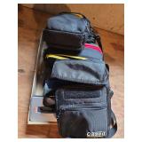 Flat of cameras and bags