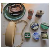 Lot of old tins and empty penny bottles