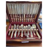 Nice set of community plate flatware in box