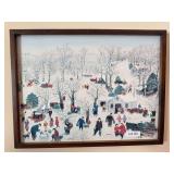 Grandma Moses print 26” wide by 20” high