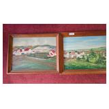 2 farm paintings