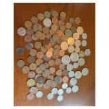 Foreign coins as shown. Some silver