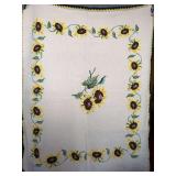 Crocheted afghans in varying sizes as shown