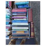 6 flats of religious books and foreign language and poetry