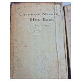 A leather bound sermon book and a First Folio of Shakespeare