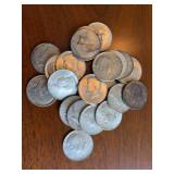 Half dollars: 2 1965, 4 1966, 10 1967, 5 1968