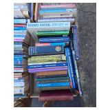 6 flat of mixed topic books