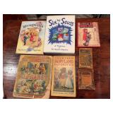 Vintage books and recipe items as shown. Assorted group includes cookbooks, recipe pamphlets, and related printed materials with kitchen, household, and collectible paper ephemera appeal.