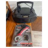 Portable radio and cordless cutter