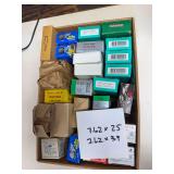 Assorted boxed ammunition including 9x18mm Makarov, 7.62x25mm Tokarev and 7.62x39mm, with Norinco, Silver Bear and other brands represented. Boxes appear to be full.