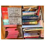 Large group of assorted books and memorabilia including Dunkirk Centennial Ohio 1852–1952 souvenir program, Old Time Photo Album of Indian Lake, Bibles, religious books and other titles as shown.