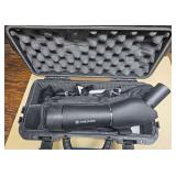 Meade 20-60x60mm angled spotting scope with tabletop tripod, soft carrying case and fitted hard case as shown.
