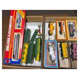 2 flats of engines and train cars