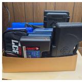 Large box of assorted empty pistol and airgun cases, including Gamo, Beretta and other branded hard and soft cases. Mixed sizes and styles as shown.