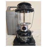 Coleman Model 290A Special Edition Powerhouse lantern with black fount, matching black ventilator, clear globe and adjustable light output control; marked 1/88. Includes molded Coleman carrying case a