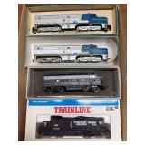 Four HO scale train engines including two Delaware & Hudson No. 18 units, Baltimore & Ohio No. 251 and boxed Walthers Trainline Norfolk Southern Operation Lifesaver No. 890 locomotive. Mixed boxed and