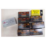 Assorted handgun ammunition including Aguila .32 Auto, Aguila .32 S&W Long and boxed .38 Special 130-grain ball ammunition. Multiple 50-round boxes as shown.  Lot 128 – .223 Remington Ammunition