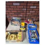 Assorted Children’s Action & Electronic Toys. Includes Galaxy Warriors “The Fearful Beast from the Planet Terror” boxed figure, electronic Field Command military vehicle, fire/rescue-style vehic