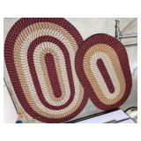 3 area rugs. 2 medium sized ones and 1 larger one