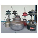 Lot of Coleman lanterns missing parts