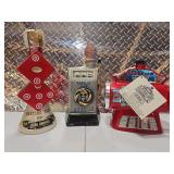 3 Casino decanters Ezra Brooks, Jim Beam