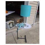 Side table lamp and compass decor