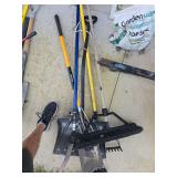Yard tools as shown broom snow shovel