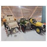 3 Jim Beam decanters cars