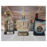 3 Jim Beam decanters