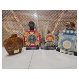 Veteran whiskey decanters Jim Beam, Ezra Brooks, The Dant Distillery
