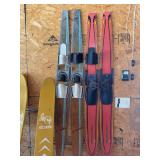 Skis and skis made into shelves