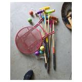 Outdoor table and crochet set