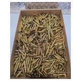 Flat of UNsorted rifle and pistol brass