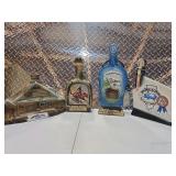 4 Jim Beam decanters