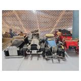 3 Jim Beam decanters and 1 decanter set car