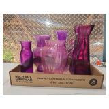 Flat of purple glass