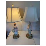 Pair of Victorian lamps