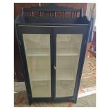 Black display cabinet