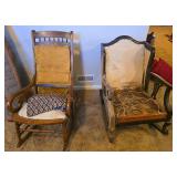 2 antique rocking chairs need recovered