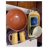 2 flats of Longaberger dishes