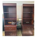 2 large book shelf filling cabinet
