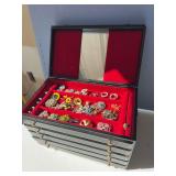 Costume jewelry in jewelry box