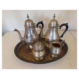Silver plate service set